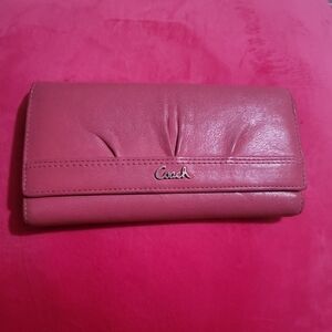 Coach Rose Leather Wallet